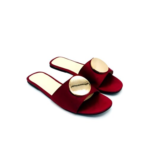 Maroon Flat Norozi Chappal