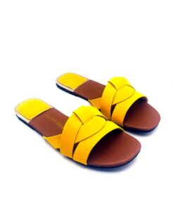 Yellow Flat Slippers For Girls