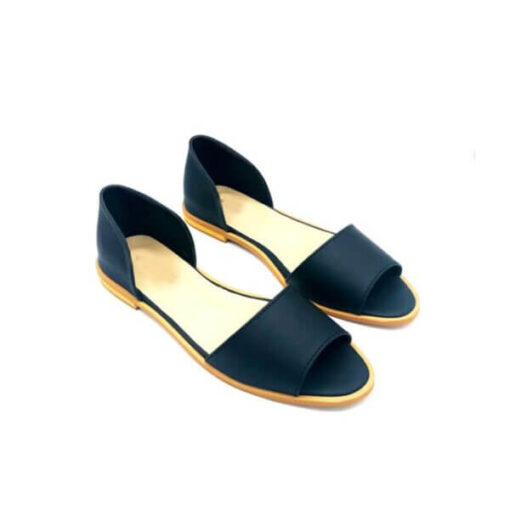 Flat Black Slippers for Girls