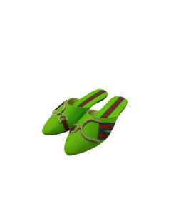 Green Half Pumps Shoes