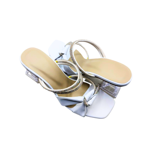 Fancy White Block Heels - Image 3
