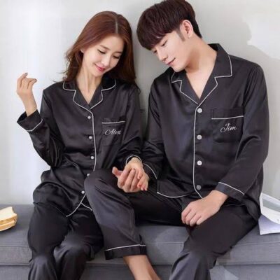 Silk Night Suit For Couple