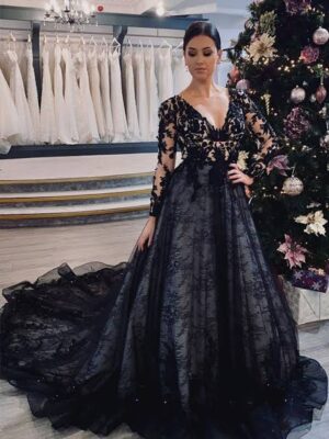 Black Gown For Weddings