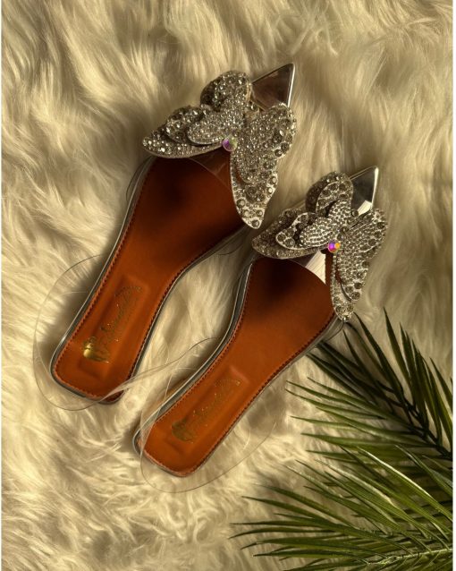 Butterfly Transparent Cinderella Sandals