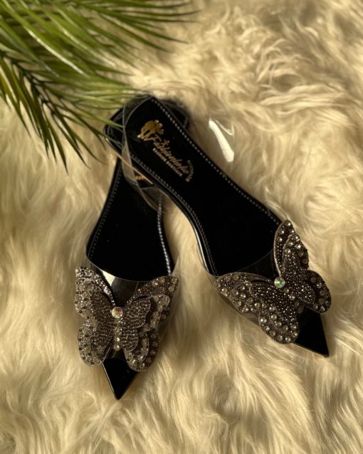 Butterfly Transparent Cinderella Sandals